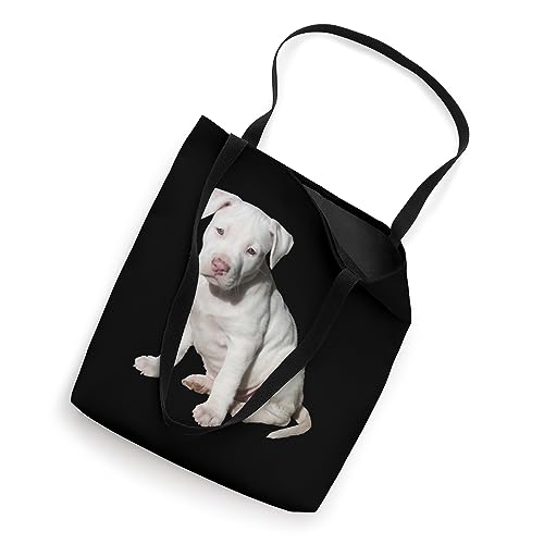 Bolsa Tote de raza Pit Bull cachorro blanco miniatura 2