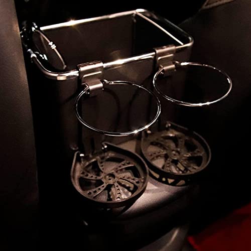 Organizador Porta Objetos Para Carro Veículos Bolso Com Porta Copos Retrátil Porta Trecos Preto