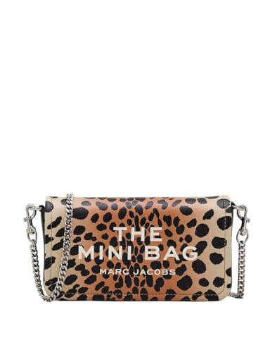 Marc Jacobs Womens The Cheetah Leather Chain Mini Bag, Black Multi, One Size
