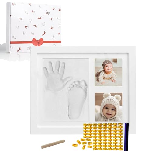 Image of XQC Baby Hand & Footprint Kit - Quick Dry Inkless Keepsake Set with Personalized Nursery Frame, Newborn Memories for Girls and Boys - Ideal Baby Shower, Registry & First Mother's Day Gift