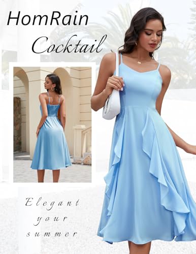 HomRain Women's Cocktail Tea Party Beach Dresses Formal Graduation Wedding Guest Chiffon Summer Evening Elegant Dress 20252