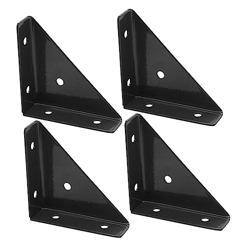 OUNONA 4pcs Corner Protector Small Shelf Brackets Corner Shelf Bracket Triangle Table Corner Brace Cabinet Fastener Detachable Corner Joint Cabinet Connector Angle Brackets for Cabinet