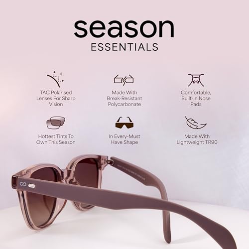 Image of VINCENT CHASE EYEWEAR Polarized and 100% UV Protected | Branded and Stylish Sunglasses | Full Rim Square | Season Essentials | For Men & Women|