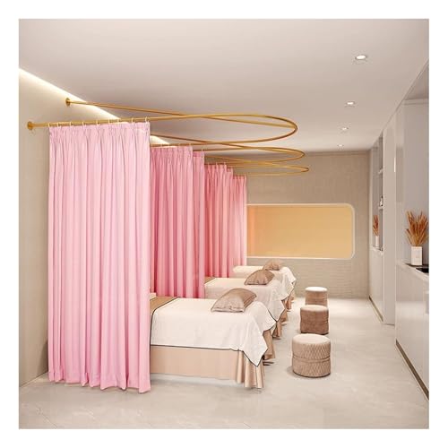 Rideau de séparation en U 120x230cm portable avec support plafond salon de beauté - 2