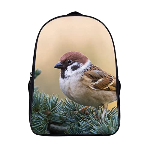 Sac à dos pour enfants adultes anti-usure motif sparrow 3D pour l'école et le travail