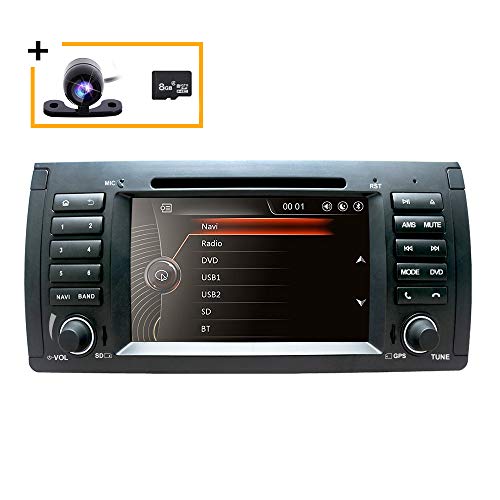 Freeauto - Reproductor de DVD para Coche de 7 Pulgadas para BMW Serie 5 E39 E53 X5 M5, Compatible con Volante estéreo, Bluetooth, SD, USB, Radio