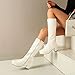 MeiLuSi Platform GOGO Boots Womens Knee High White Boots Disco 60s Platform Costume Halloween Dress Shoes Size 10