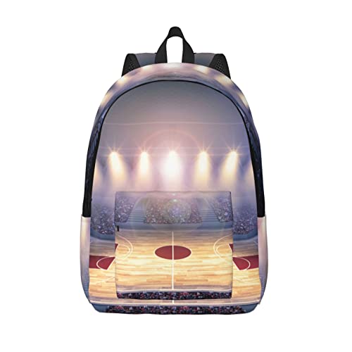 Sac à dos ordinateur portable violet étudiant sac de cours décontracté Arena de basket S