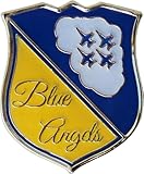 Blue Angels - Novelty Metal Single Lapel Pin with Butterfly Clasp-Approximate Size 7/8 inch x 1 inch