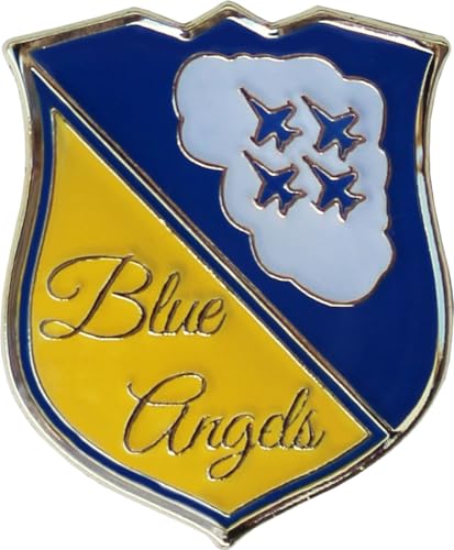 Blue Angels - Novelty Metal Single Lapel Pin with Butterfly Clasp-Approximate Size 7/8 inch x 1 inch