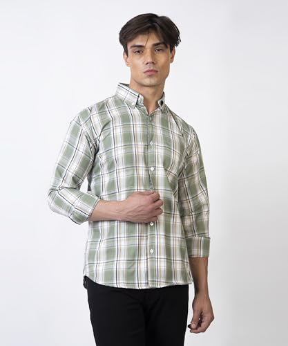 Image of TrapNation Men's Checkered Regular Fit Shirt