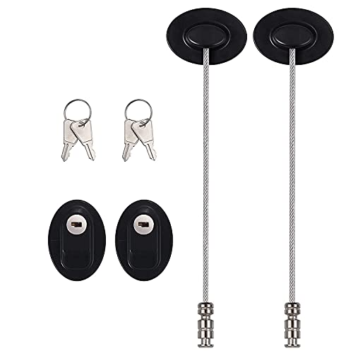 2 Pack Child Proof Refrigerator Locks With 4 Keys - Freezer Door Safety Locks - Super Strong Adhesive No Drilling - For Fridge, Washer, Cabinet, Drawer, Window And More #TOP1