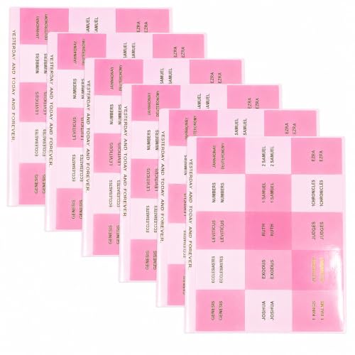 Mnixy 90-Piece Pink Bible Index Tabs Large Print Old and New Testament