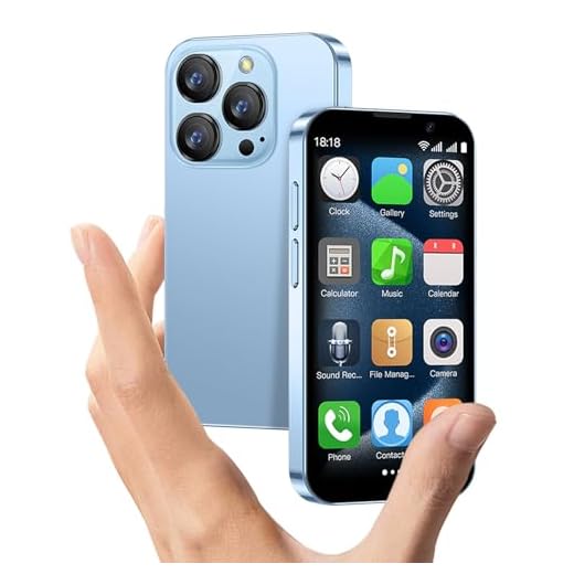 cofcvgs Mini Smartphone, 3.0 Pouces Mini téléphone, 3G Smartphone, 2gb RAM 16gb rom, Enfants - Android 9.0 Smartphone, Reconnaissance faciale Batterie 900mah téléphone Portable (Bleu)