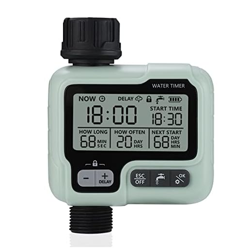 Johgee Irrigatore Giardino Timer per Irrigazione Giardino computer irrigazione IPX5 Timer automatico dell'acqua Facile Controlla