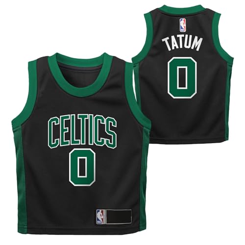Outerstuff Jayson Tatum Boston Celtics NBA Kids 4-7 Black Statement Edition Player Jersey (US Numeric 7 Regular Black)