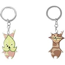2PCS Tears of the Kingdom Metal Keychain Jewelry Cute Leaf Pendant STYLE 1