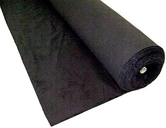 OnlineEEI, Black Duvetyne Brush Finished Fabric Bolt, 54 in Wide, 50 Yards Long