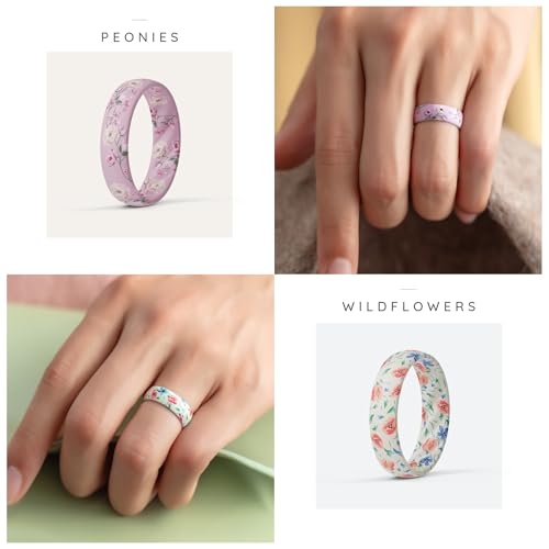 ThunderFit Silicone Ring for Women, Elegant Wavy Grooves, 6mm Wide by ThunderFit - Used condition - Image 4