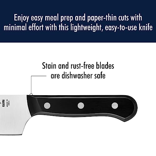 Image of HENCKELS Solution Razor-Sharp 8-inch Chef Knife, German Engineered Informed by 100+ Years of Mastery, Black /Stainless Steel
