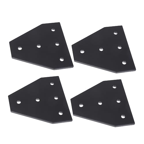 2020t 4pcs Black Aluminum Alloy T Shape Joining Plate for Linear Guide