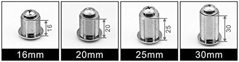 Cupboard Locks Cam Lock Key Cabinet Lock for Mailbox Drawer Cupboard Cabinet 16mm 20mm 25mm 30mm with Keys (Cabinet Lock 25mm)