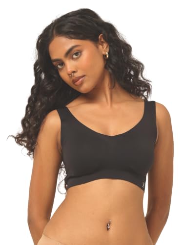 Image of Krvvy Ultrasoft Bralette | Wireless and Seamless Everyday Bra for Women | Full Coverage Slip-On Bralette with Removable Pads | Lightweight Comfort Fit