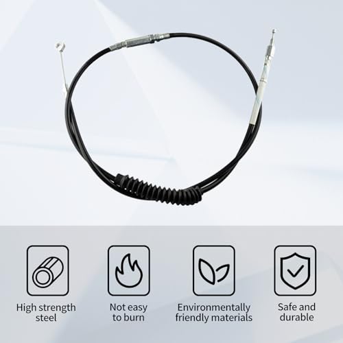 Image of Motorcycle Clutch Cable Wire Steel Braided 55 inch 140cm Compatible with Harley Sportster XL883 1986-2013 XL1200 2004-2020 XL 883 1200 Stainless Cable Models