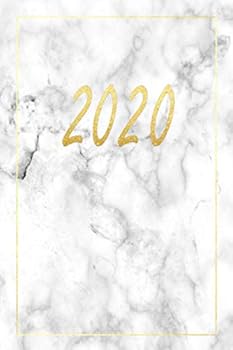 2020 : Taschenkalender und Wochenplaner Ca A5, 365 Tage, Design Marmor
