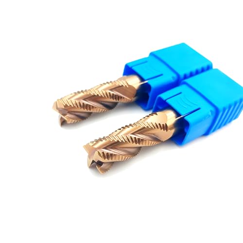Image of 2pcs /Package HRC45 4Flutes Tungsten Solide Carbide Roughing End Mills for CNC Router Bit Wood Metal Cutter Mill Tool CNC milling Cutter Shank Dia 1 /4 Inches (1 /4 inch*1 /4 inch*3 /4 inch*2 inch-2pcs)