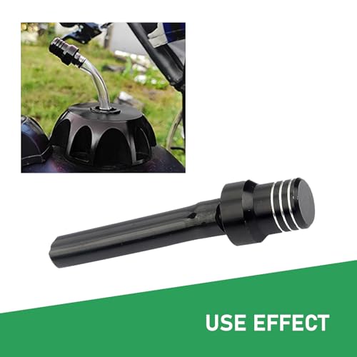jokormo 2 PCS Motorcycle Fuel Tank Cap Breather Hose, 2.75\" Long CNC Alloy Fuel Pipe Cap Ventilation Cap with Steel Ball, Fuel Tank Hose Respirator, Universal for Off-road Vehicles Motorcycle (Black) - Thumbnail 4