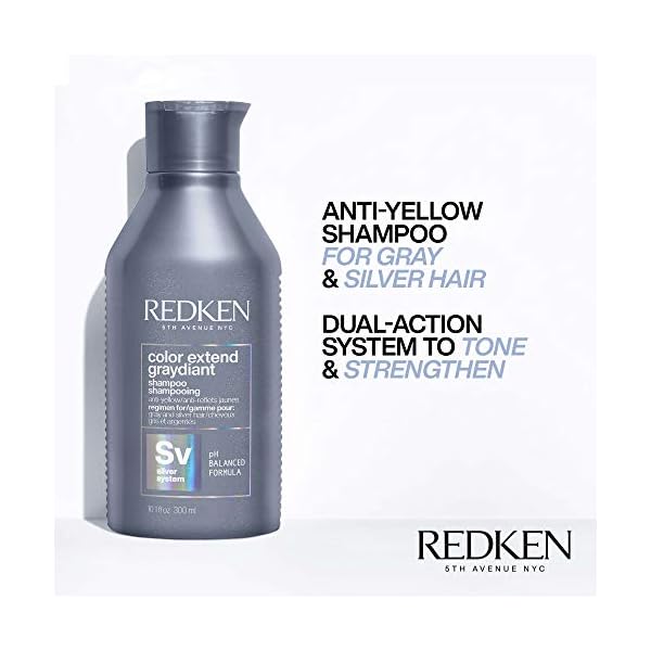 Redken Color Extend Graydiant Shampoo | For Gray & Silver Hair | Tones & Strengthens Hair | With Citric Acid | 10.1 Fl Oz