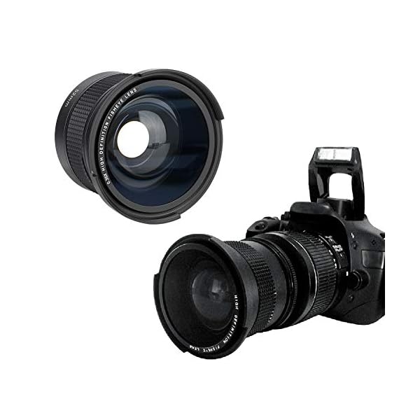 Cuifati Kamera-Fisheye-Objektiv, 0,35-Fach-Weitwinkelobjektiv, Aluminium-Magnesium-Legierung, langlebig, geeignet für… – Bild 4