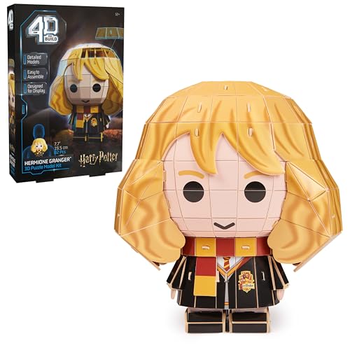 4D Build, Harry Potter Hermione Granger 3D Model Kit, Harry Potter Collectibles & Desk Decor, Adult Puzzle, Building Toys, 82 Pieces, 3D Puzzles, Gift Ideas for Ages 12 & Up