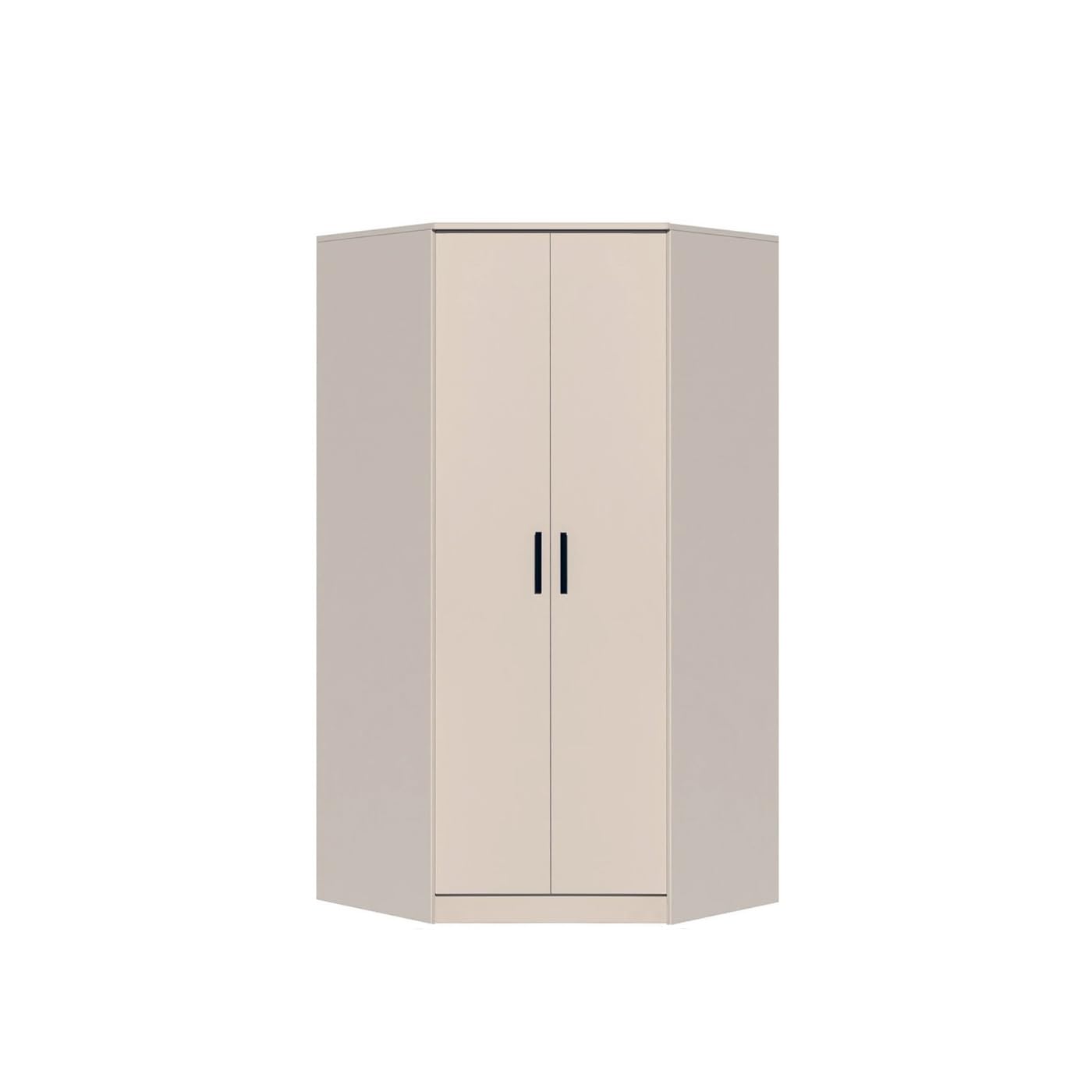 Marmex Grant G8 - Eckschrank 91x195x91 cm, Bücherregal - Eckgarderobe mit Kleiderstangen und Einlegeböden für das Jugendzimmer, Schlafzimmer - Eckkleiderschrank - Cashmere
