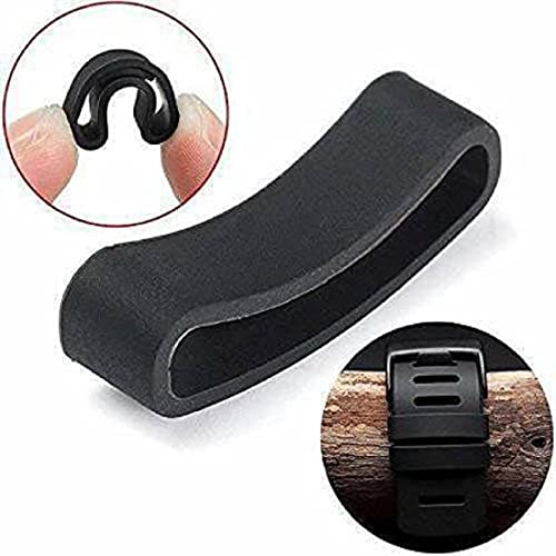 Ornate 20mm Rubber Silicone Watch Band Watch Strap Loops/Keepers Holder Retainer Loop