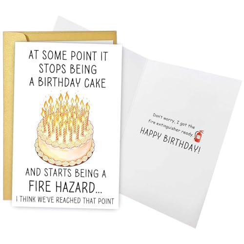 Carte anniversaire blague vieillissante cadeau drôle lui et elle