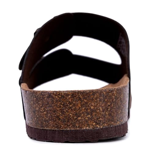 Image of Nautica Men's Sandals - Casual Slides with 2 Adjustable Buckle Straps and Cork Footbed for Ultimate Comfort and Style (Regular /Wide Width, Big Size)