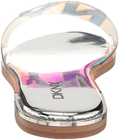 DKNY Women's Waltz-Flat Sandal, Silver, 7.5 | Image 2