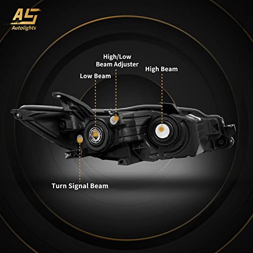 As Autolights 2015 2016 2017 Camry Headlight Assembly Replacement For 15 16 17 Le/Se/Xle Toyota Camry Headlights Chrome Housing Amber Reflector Clear Lens Driver And Passenger Side #TOP2