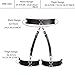 PRIOUTZ Women Punk Belts PU Leather Body Chain Waist Belt BDSM Lingerie Bondage Bodysuit Goth Harness Lingerie (Black)