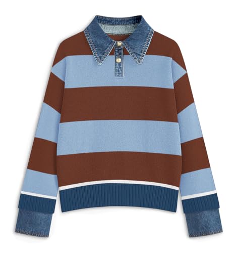 ETCYY Womens Oversized Sweater Cozy Fall Long Sleeve Button Up