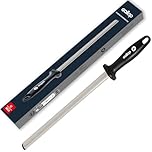 Diamond Sharpening Steel 12" (31cm) - Diamond Knife Sharpener,Professional Kitchen Knife Sharpener,Knife Sharpener Rod, Cooking Knives, Butcher's Knives, Home Gourmet Blades