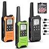 Walkie Talkies Long Range for Adult, Baofeng Radio FRS Portable Rechargeable Walkie Talkie Two Way Radio USB-C Cable 1400mAh Li-ion Battery NOAA VOX Walky Talky for Camping Skiing Hiking 3Pack