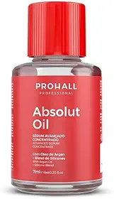 Hair Oil Prohall Absolut Oil - Sérum Reparador de Pontas Concentrado, Brilho Intenso e Maciez, 7ml