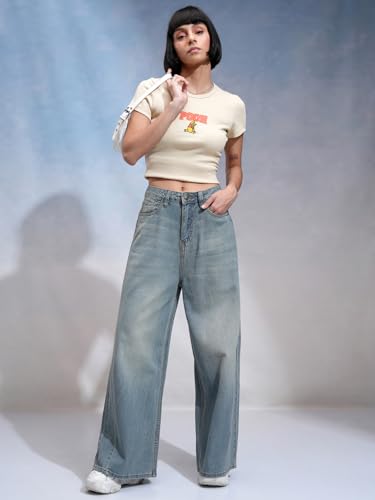Image of Tokyo Talkies Women Cotton Baggy Jeans | Machine wash