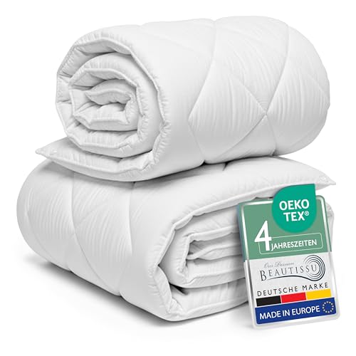 Beautissu 4 Jahreszeiten Bettdecke 155x220 cm 2er Set leichte Sommerdecke...