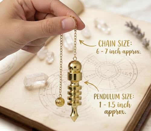 Image of 4 Ring Openable Brass Chamber Pendulum for Reiki Healing, Dowsing & Chakra Balancing - Divination & Meditation Tool for Energy Cleansing