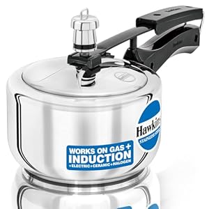 Hawkins 1.5 Litre Pressure Cooker, Stainless Steel Inner Lid Cooker, Induction Cooker, Small Cooker, Silver (HSS15)