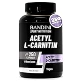 Bandini® Acetyl L-Carnitin 3000 mg pro Tagesportion | L-Carnitine als Acetyl Form 250 Kapseln für 41 Tage | ALCAR hochdosiert für Sportler | L Carnitin für intensiven Sport und Training | 100% Vegan